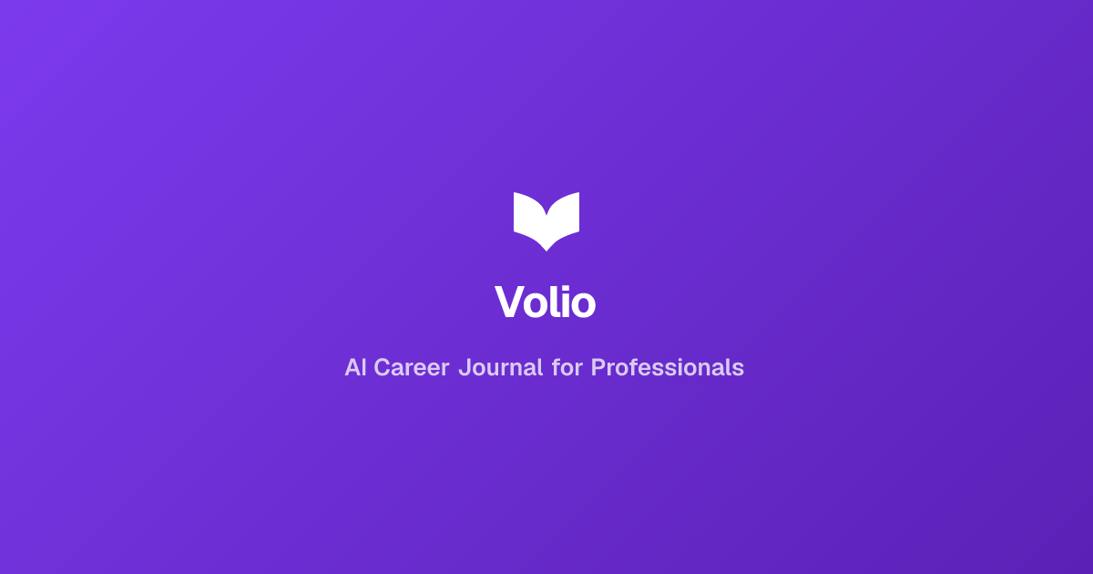 AI Career Journal for Professionals - Volio